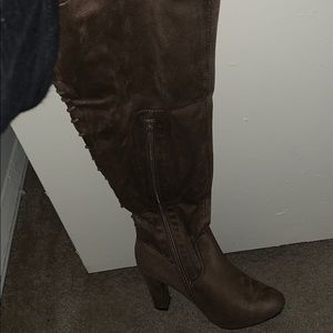Fashionnova Brown Thigh High Boots